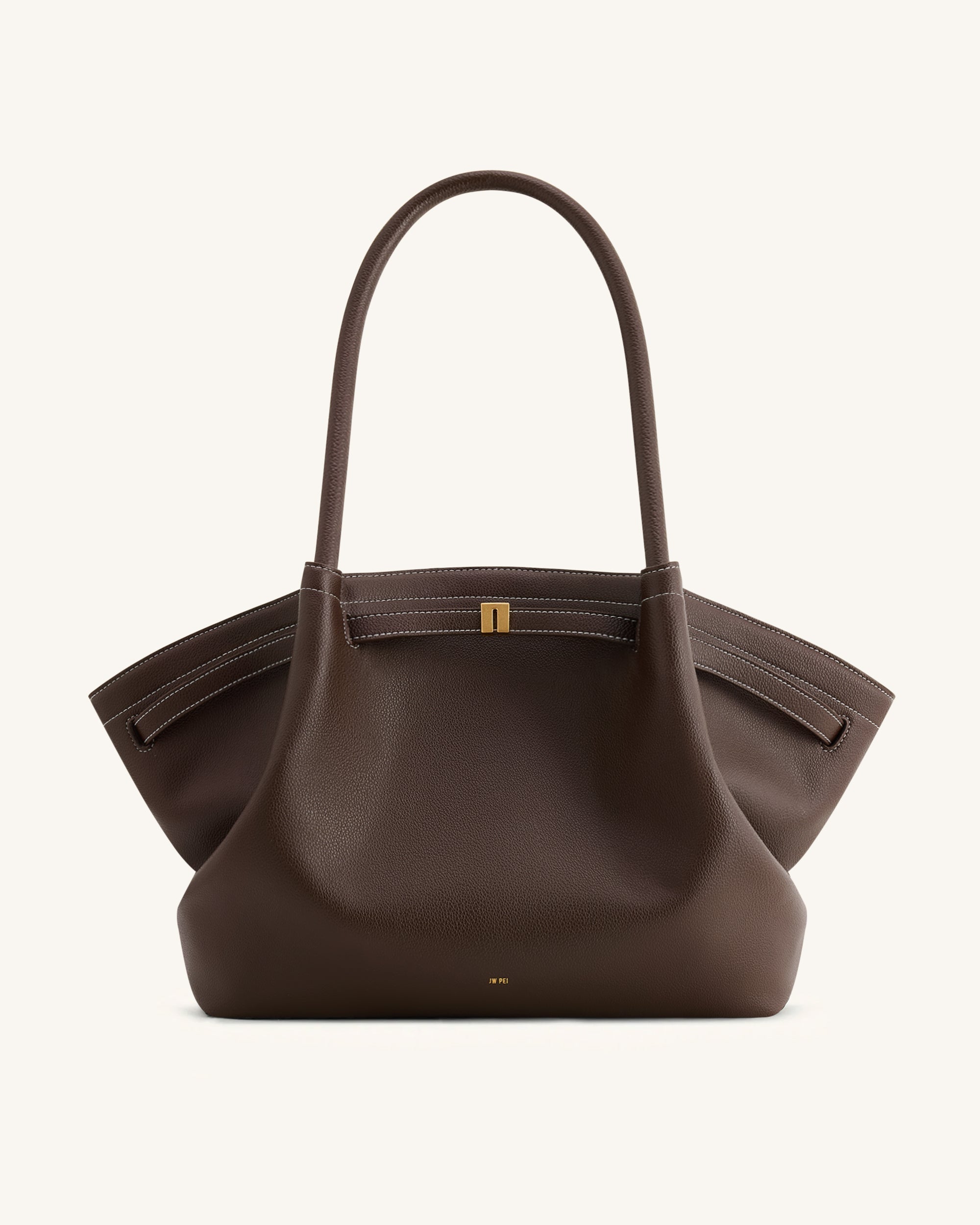 Hana-Large-Tote-Bag-Dark-Brown-1 Hana Large Tote Bag - Dark Brown - Image 1